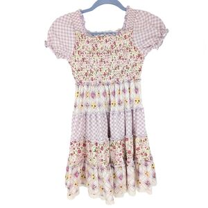 Matilda Jane Dress Enchanted Garden Magic Floral Gingham